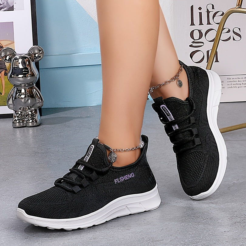 Soft Thick Sole Mesh Breathable Woven Shoes for Outdoor School Travel Walking