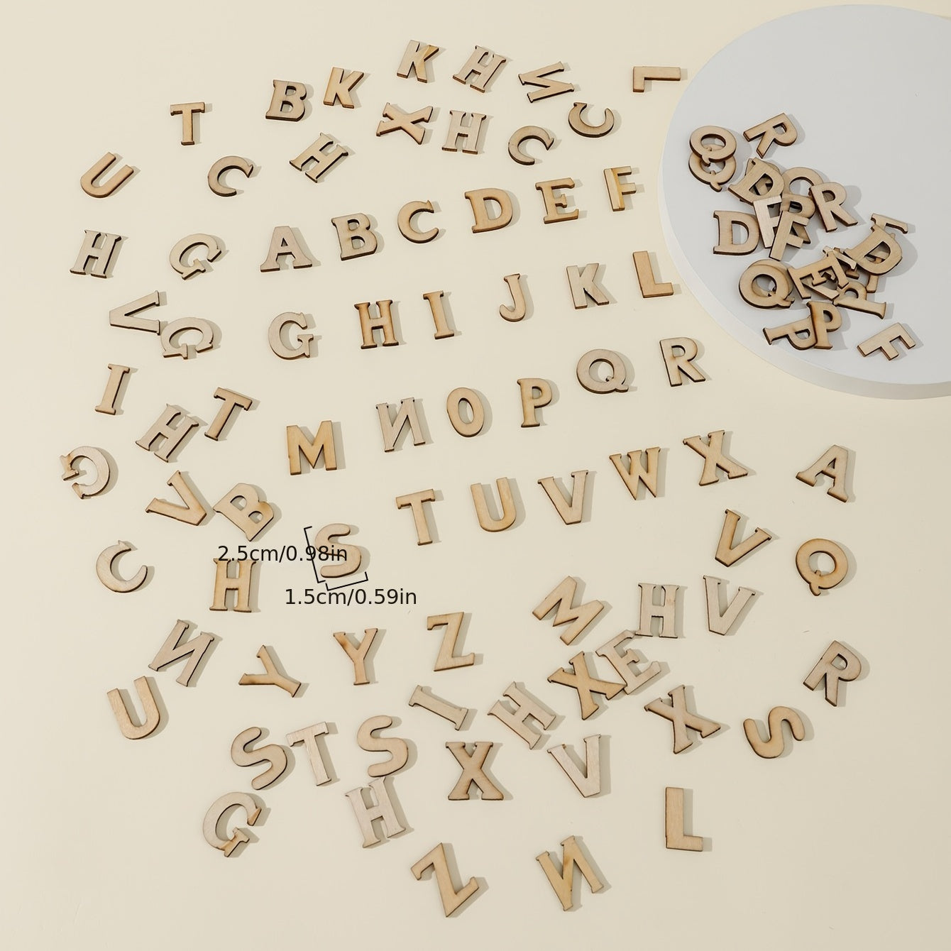 100pcs Wooden Letters Alphabet Letters For Crafts Unfinished Wood Letters
