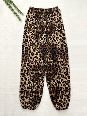 Leopard Print Harem Pants for Women