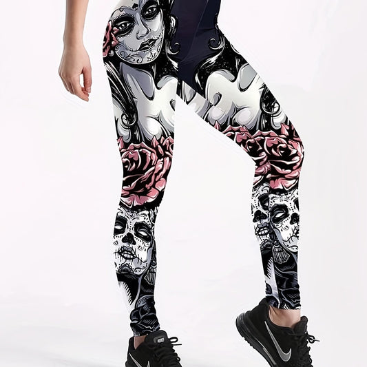  Goth Leggings High Rise Skinny Leggings
