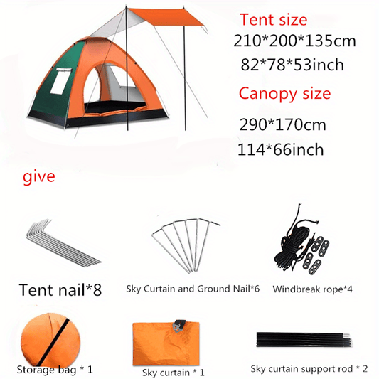Portable Automatic Tent with Sun Protection for Camping Picnics
