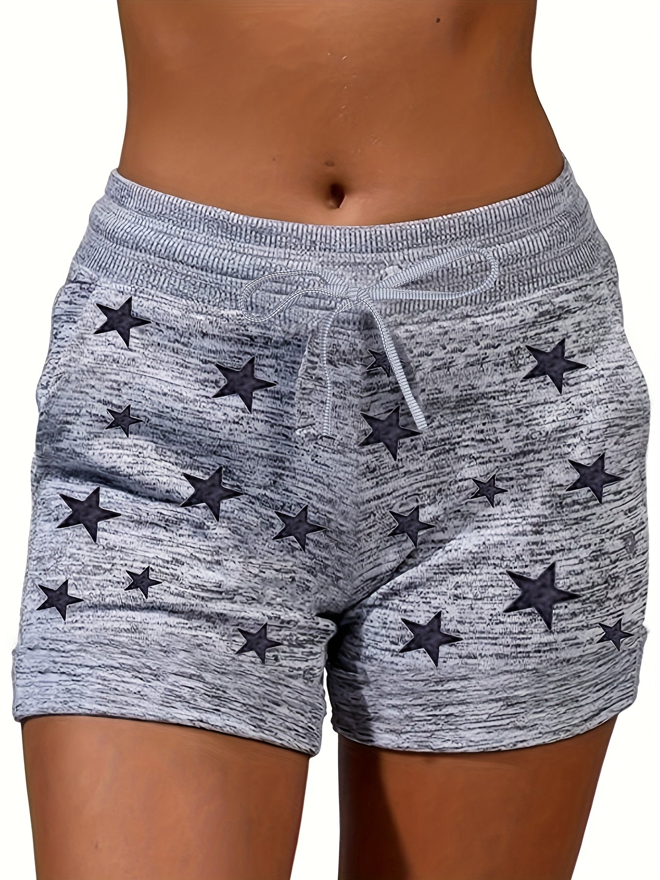 Women's Plus Star Print Drawstring Leggings