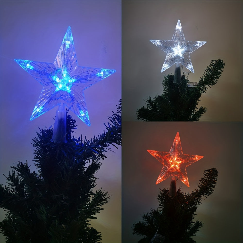 Christmas Tree Topper Star Xmas Tree Topper Star With Lights LED Night Light