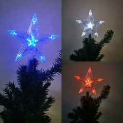 Christmas Tree Topper Star Xmas Tree Topper Star With Lights LED Night Light