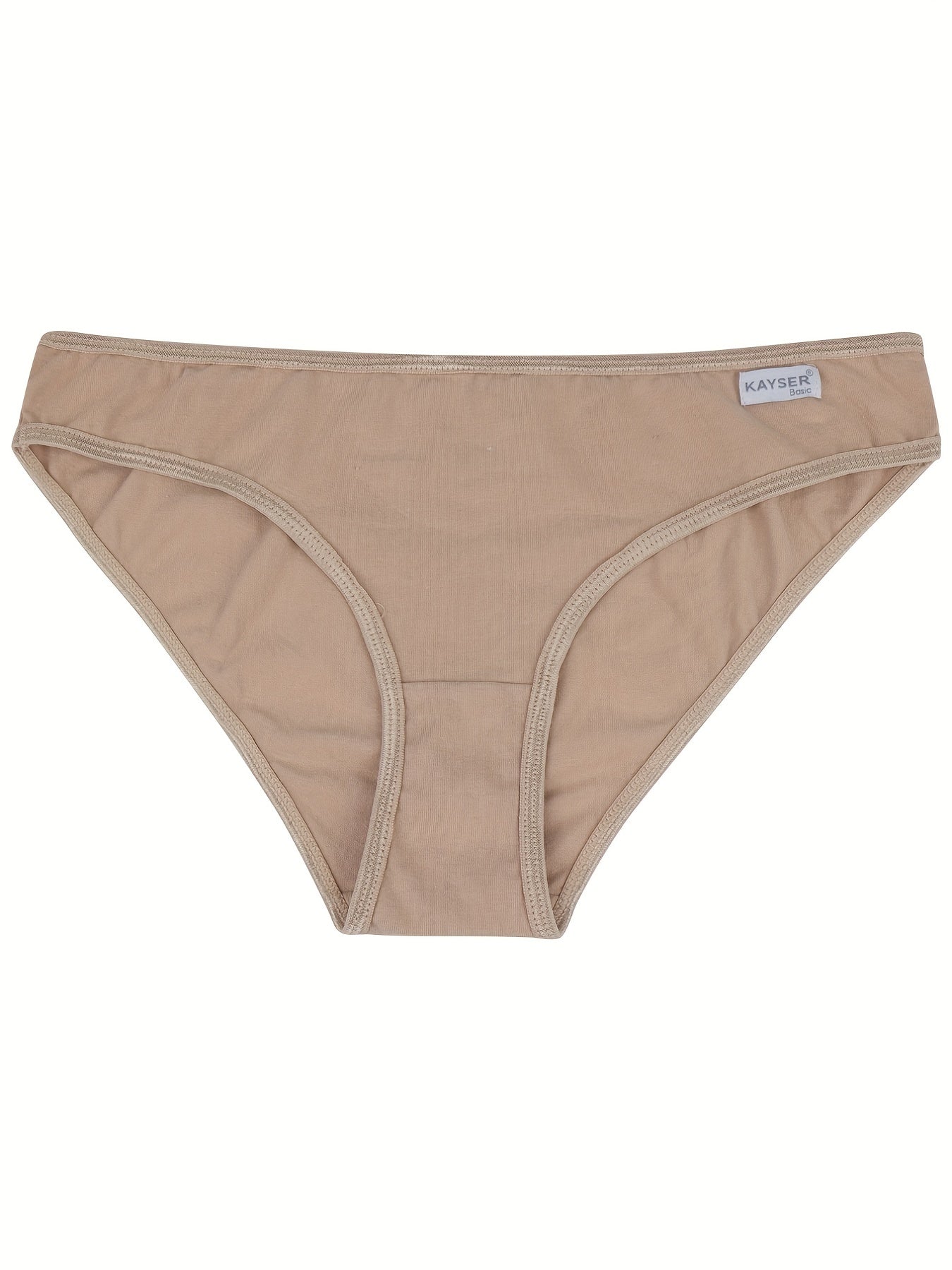 3pcs Solid Bikini Panties Comfy & Breathable Women's Lingerie