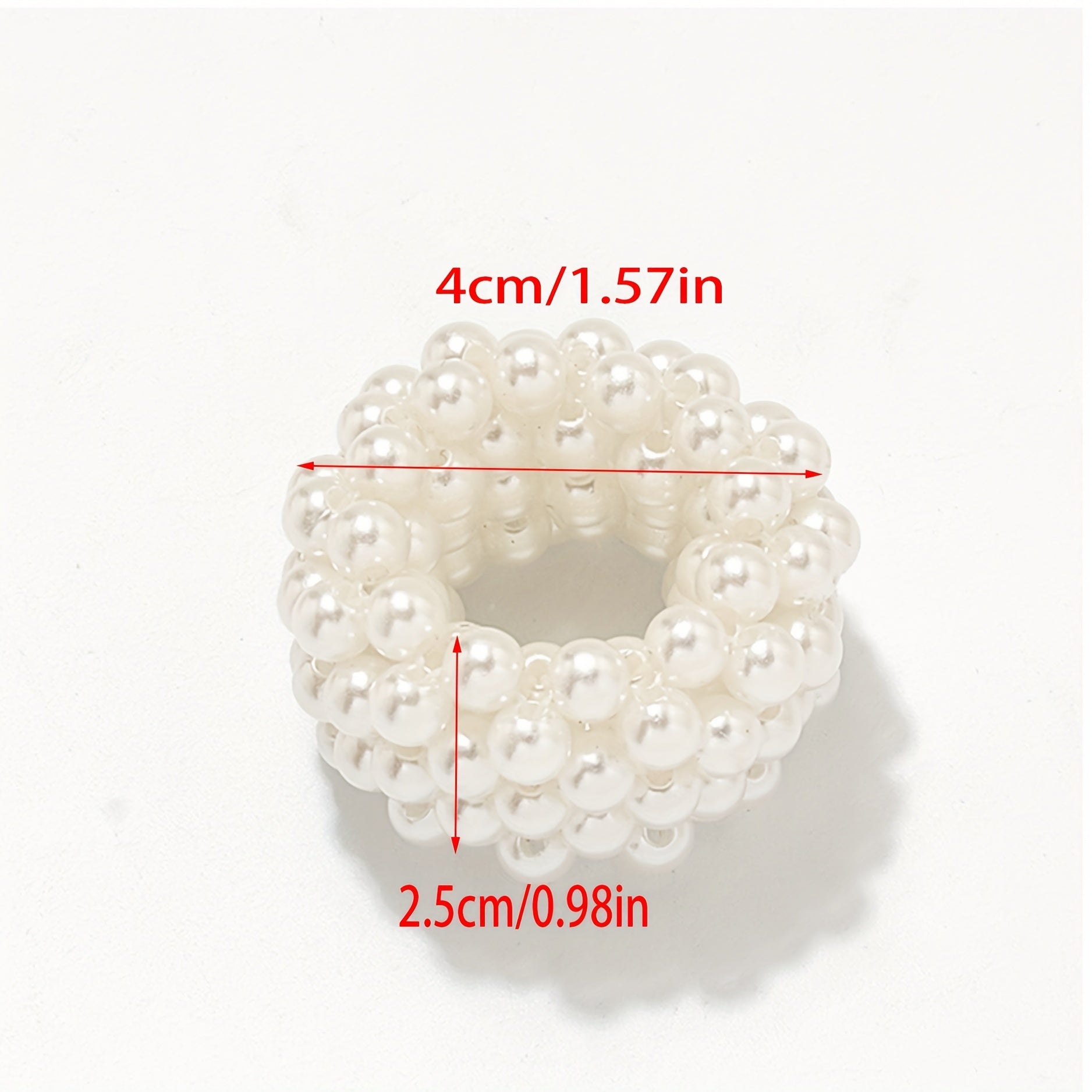 Faux Pearl Hair Tie Elastic Ponytail Holder