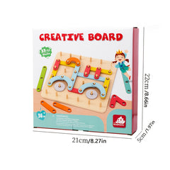 Kids Geometric Shape Puzzle Toy with Stacking Columns