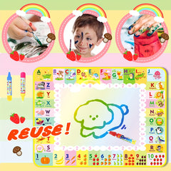 Vibrant Water Doodle Mat Educational Drawing Toy