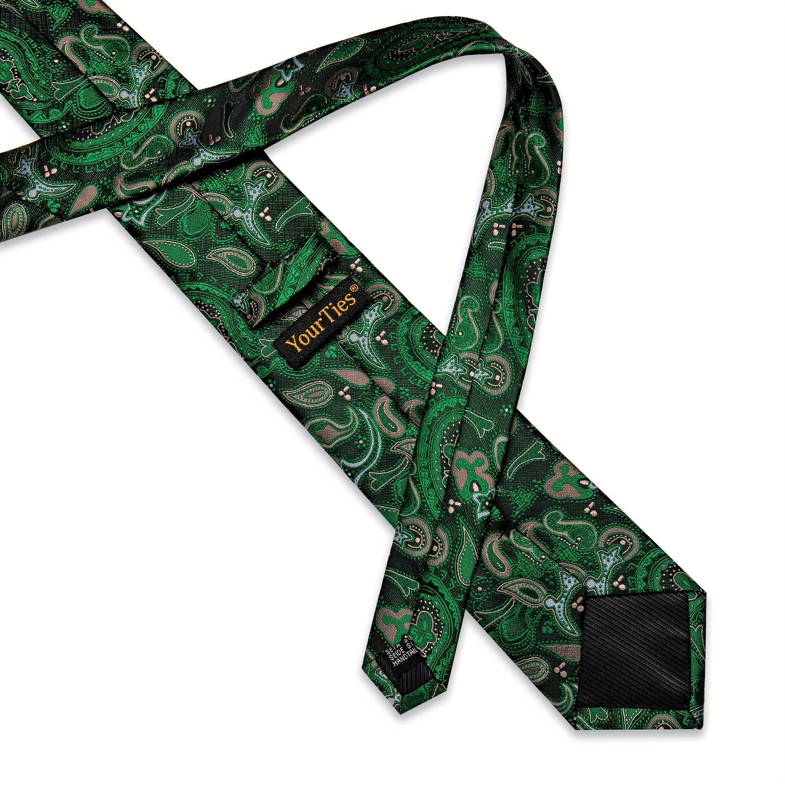 Paisley Silk Tie Set For Men Wedding Neck Tie Clips Men's Gift
