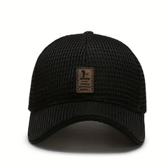 Breathable Golf Trucker Hat Label Patch Unisex Mesh Baseball Cap