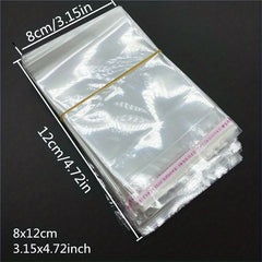 200pcs Transparent Self-adhesive Bags for Candy Chocolate Packaging