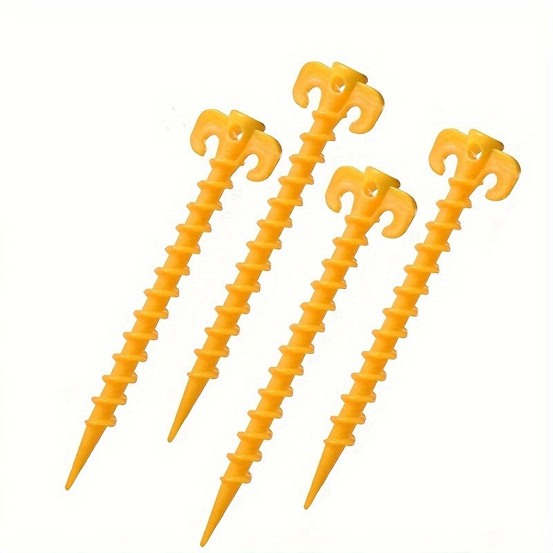4pcs Spiral Claw Plastic Nails for Outdoor Canopy Tent Setup