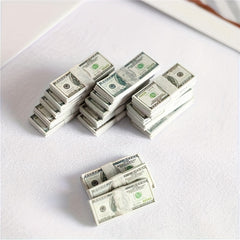 10pcs Mini 100 Bills Kids Toy Gift 1 12 Dollhouse Accessories