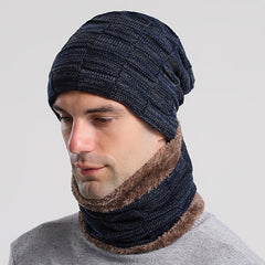 Winter Beanie Scarf Set Warm Knitted Hat & Neck Warmer