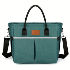 Large Capacity Insulated Lunch Tote with Mesh Pocket