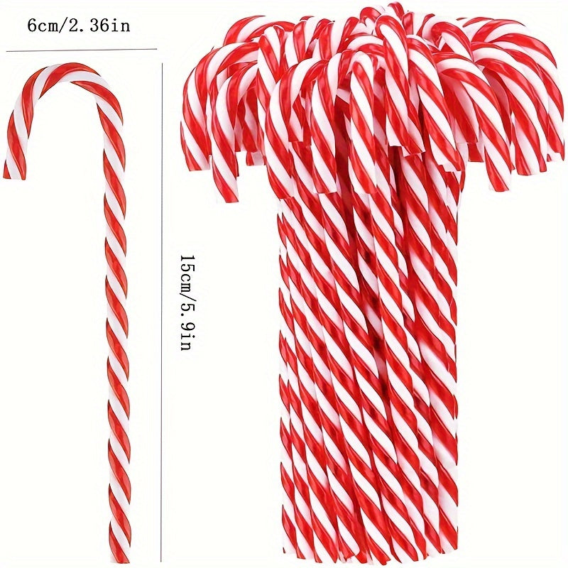 Acrylic Crutch Christmas Tree Decoration Set - 3pcs