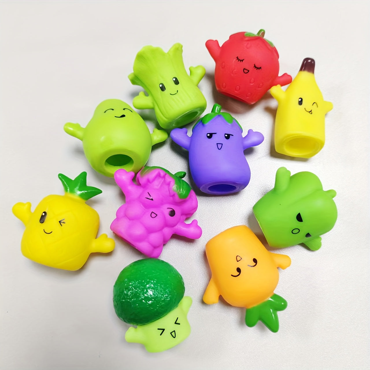 5pcs Fruit & Vegetable Finger Puppets English Story