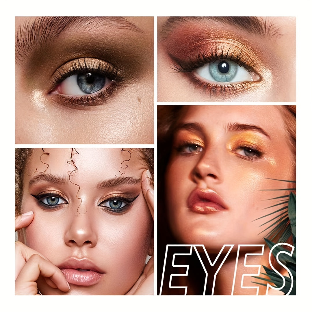 18-Color Chocolate Eyeshadow Palette Matte Glitter Shimmer Metallic Satin Finish