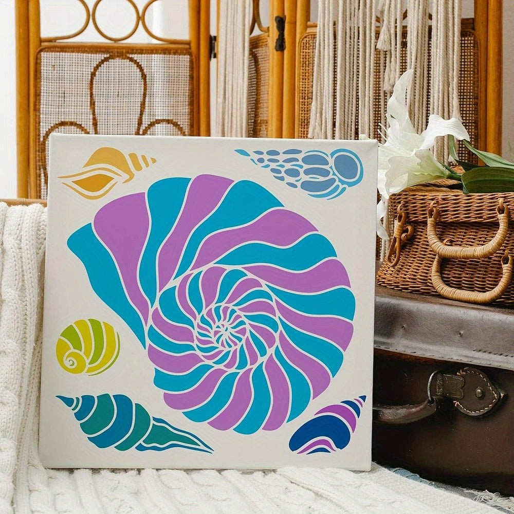 Conch Shell Stencil for Painting Reusable - Sea Creatures Stencil