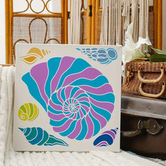 Conch Shell Stencil for Painting Reusable - Sea Creatures Stencil