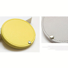 Compact Round Makeup Mirror with Cover Single Sided