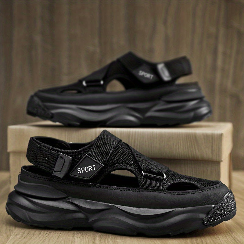 Men's Mesh Slip On Platform Sandals