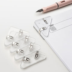 5pcs Transparent File Corner Clip
