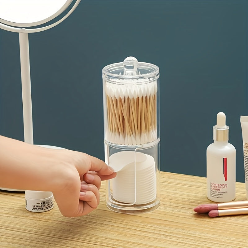 Acrylic Makeup Organizer with Qtip Holder