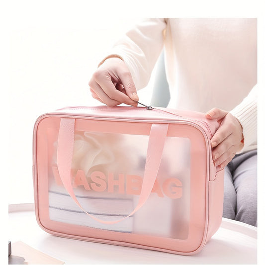 Travel Matte Translucent Toiletry Bag Waterproof Makeup Organizer