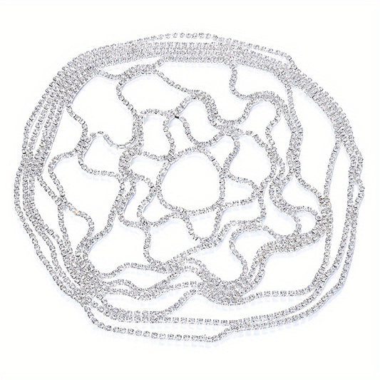 Rhinestone Head Chain with Tassel Bridal Hair Accessory