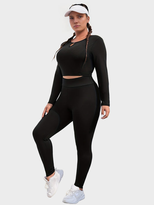  Two Piece Set Cut Out Top & Leggings Outfits