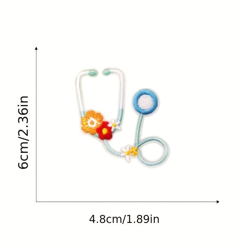 8pcs Pink Nurse Iron On Patches Embroidered Applique Repair Patch DIY