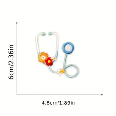 8pcs Pink Nurse Iron On Patches Embroidered Applique Repair Patch DIY