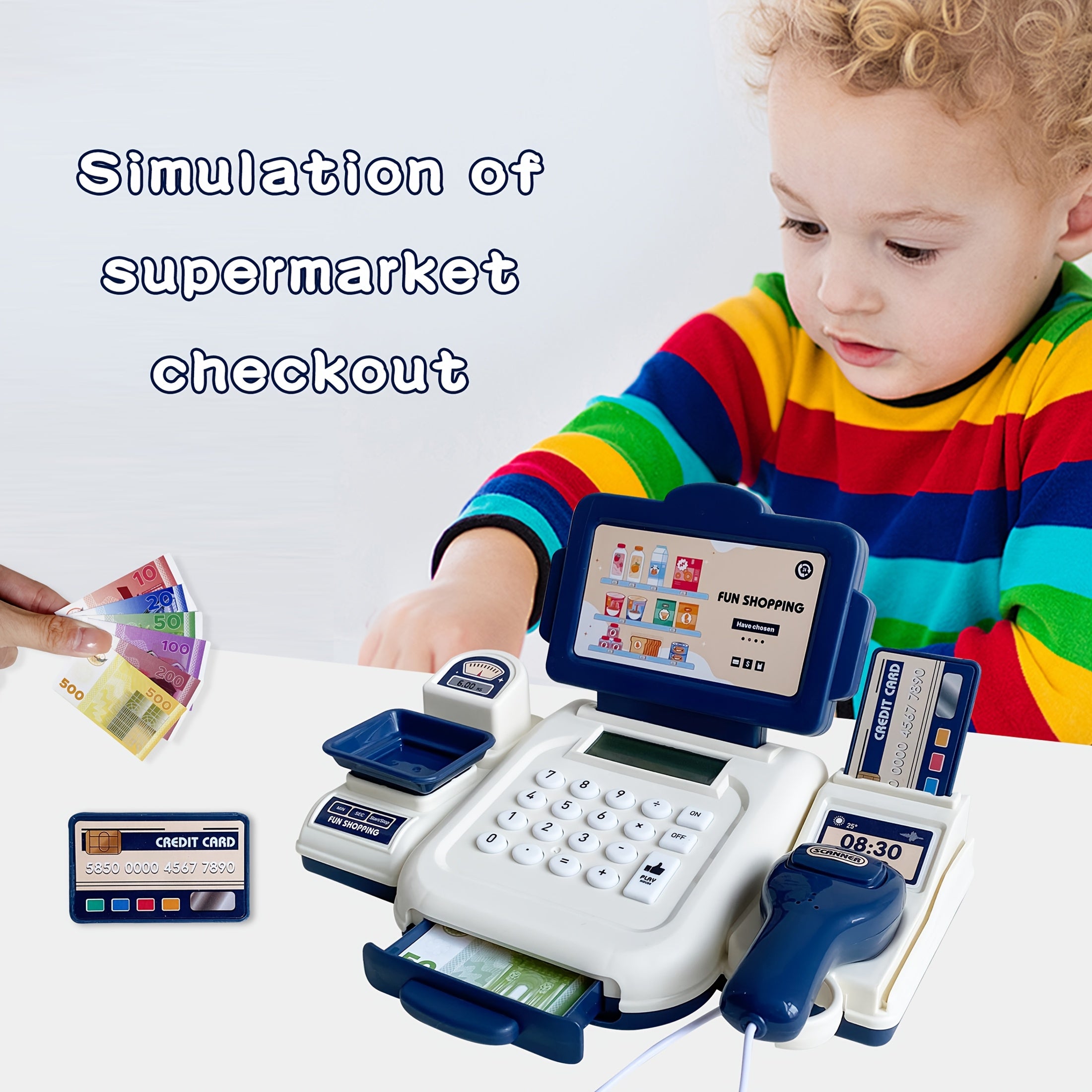 Kids Playset with Scanner Computer and Weighing Features
