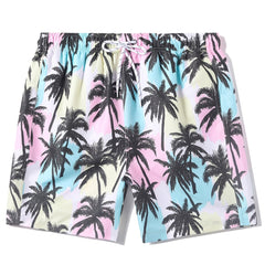 Men's Trees Swim Trunks Beach Pants Drawstring Boardshorts