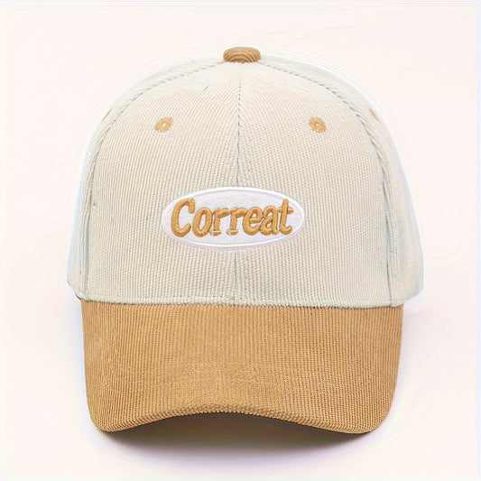Children's Corduroy Monogram Baseball Cap for Baby