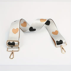 Love Pattern Wide Bag Strap Lightweight Adjustable Strap