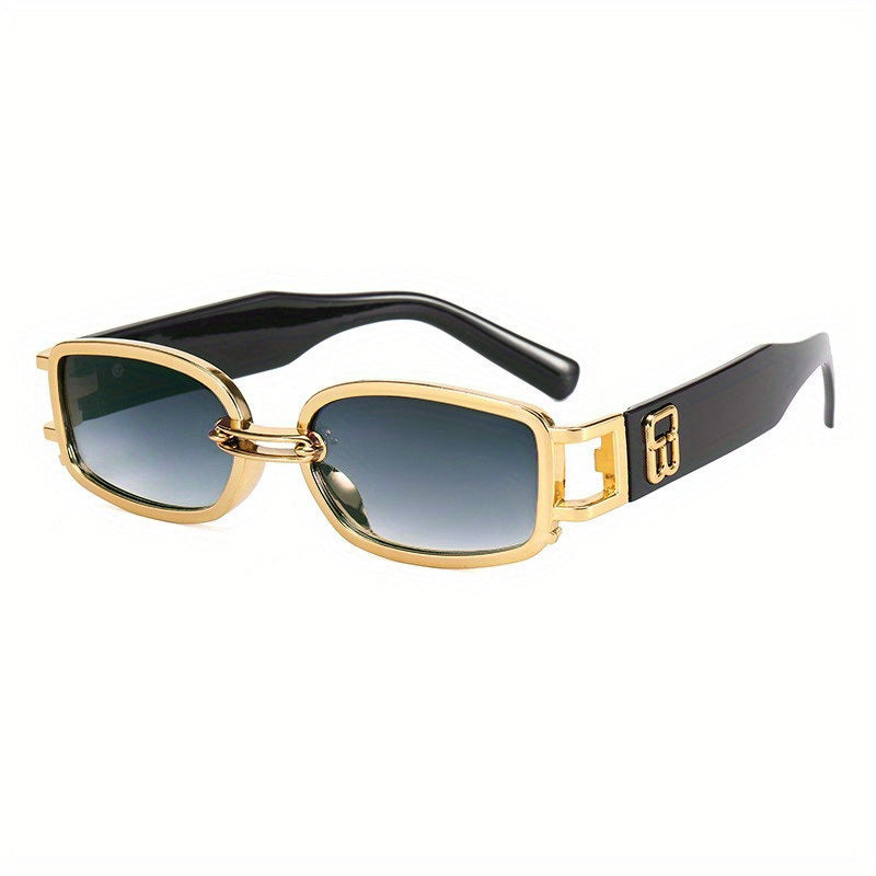 Rectangle Tinted Lens Sunglasses For Women Men Hiphop