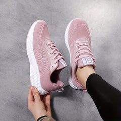 Women's Comfy Athletic Running Shoes Lace-up Breathable Walking Sneakers