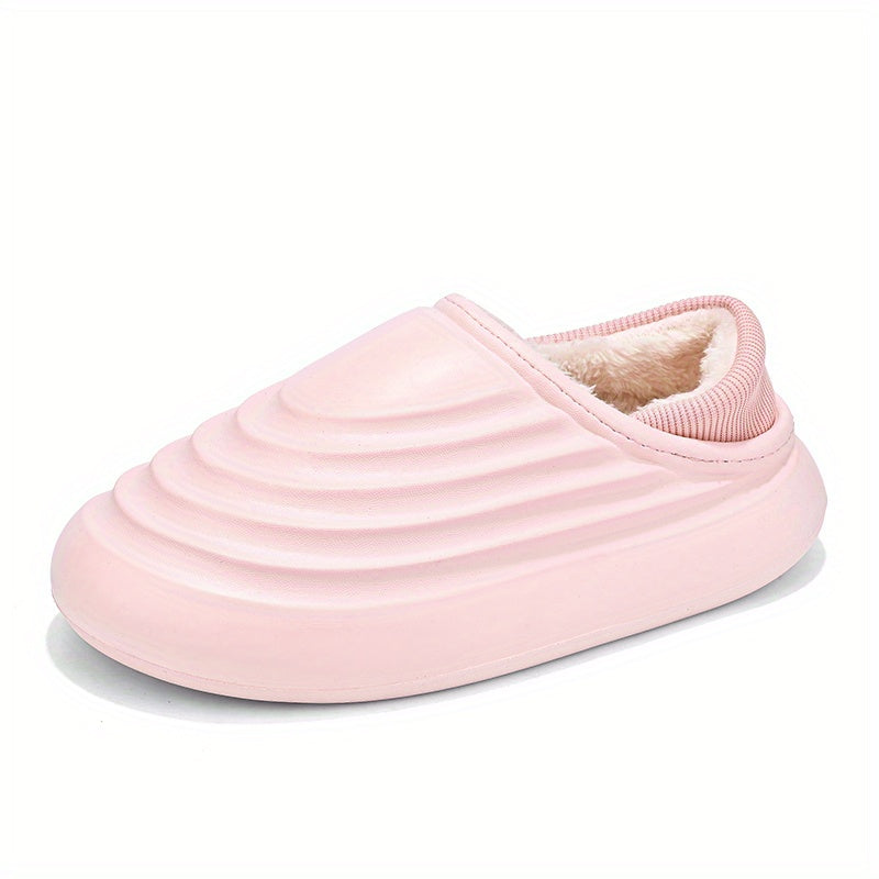 Boys Comfortable Non Slip Fleece House Shoes Soft Bottom Walking Shoes