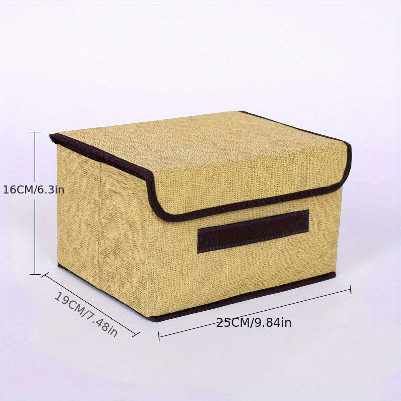 Foldable Non-woven Dust-proof Storage Box & Basket for Clothes, Books, Cosmetics