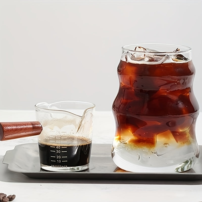 2pcs Glass Cups With Straws for Home and Office