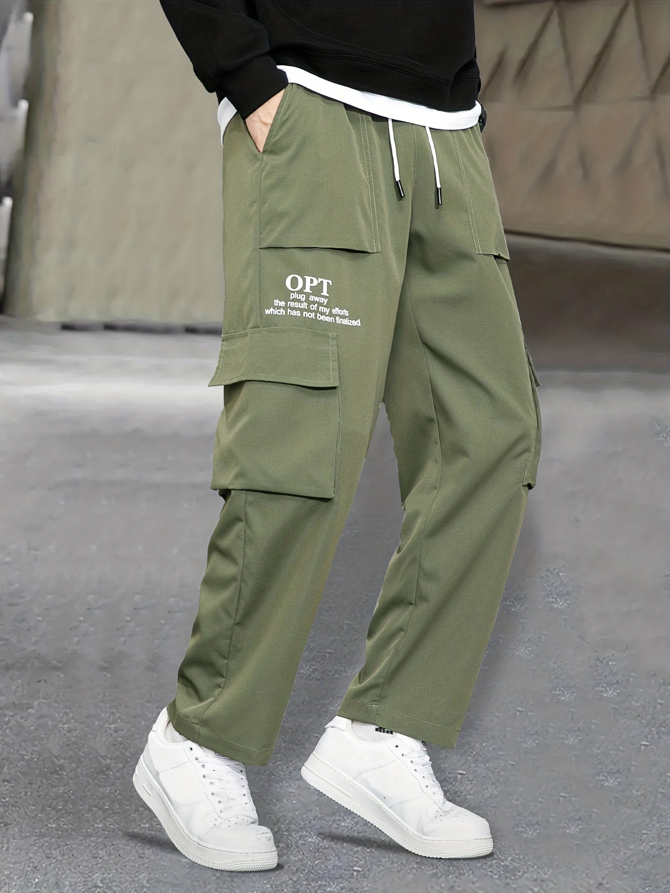 Men's Relaxed Fit Cargo Pants with Pockets