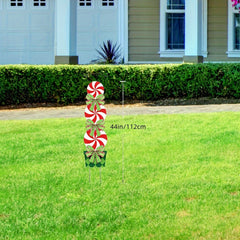 Peppermint Xmas Yard Stakes - Giant Holiday Decor Signs