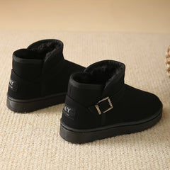 Women's Waterproof Snow Boots Faux Fur Lined Non-slip Platform Short Boots