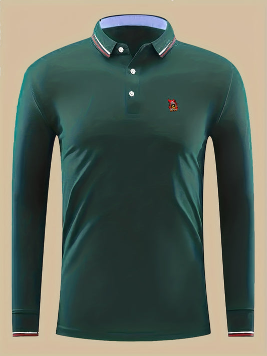 Flame Print Men's Lightweight Polo Shirt