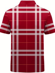 Men's Plaid Polo Shirt for Golfing