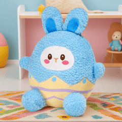 Pastel Pink Bunny Egg Plush Toy Soft Stuffed Rabbit Hug & Play Companion