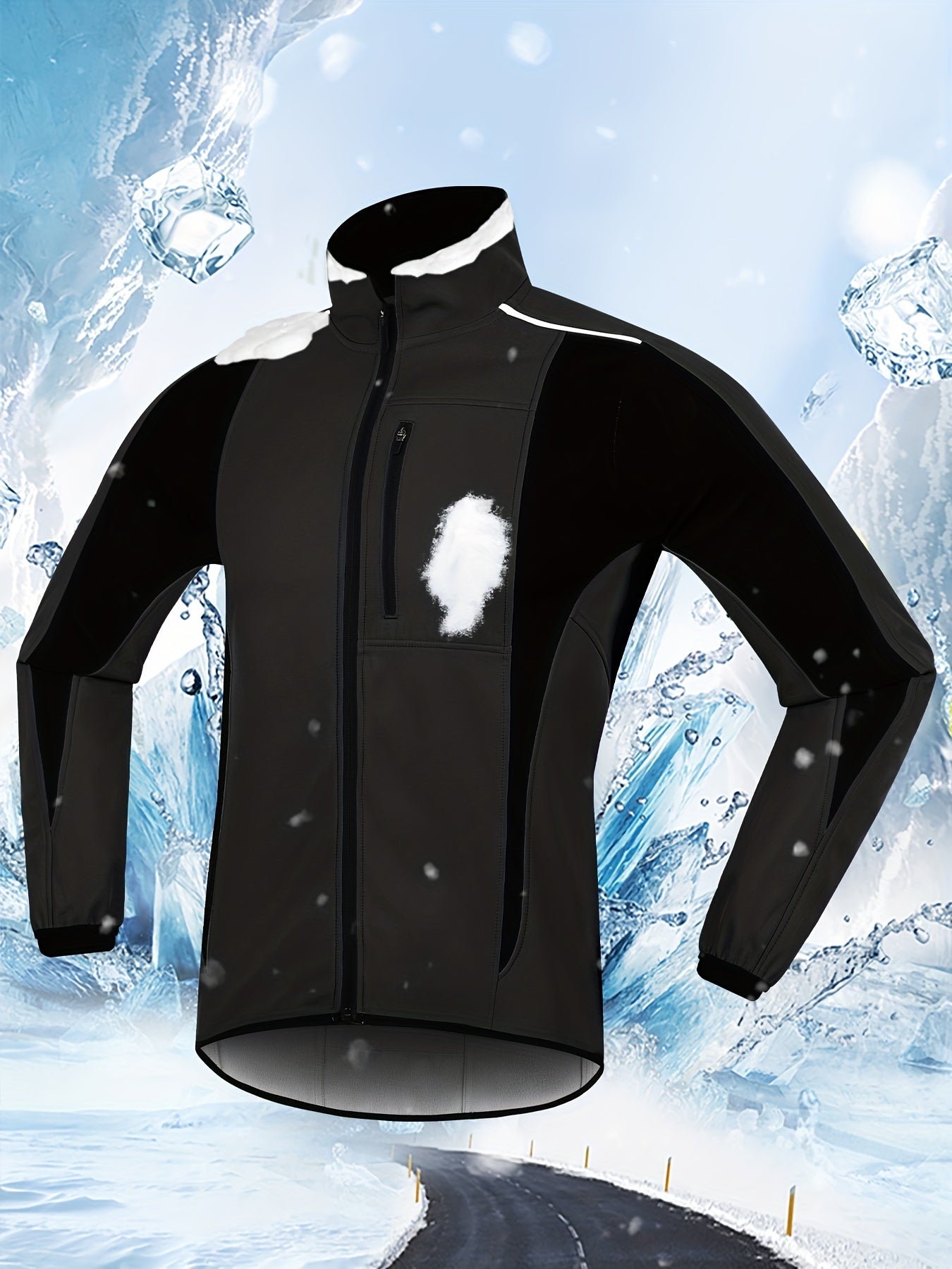 Thermal Fleece Bike Jacket Waterproof Windproof Cycling