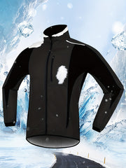 Thermal Fleece Bike Jacket Waterproof Windproof Cycling